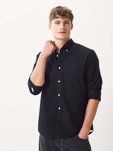 Next Slim Fit Hemd in Schwarz: Vorderseite