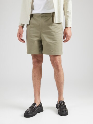 TRAPP Regular Pleat-front trousers in Beige: front