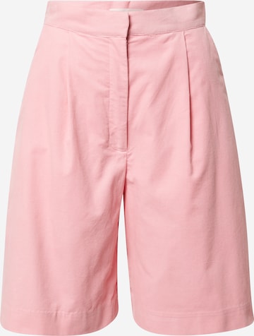 NUÉ NOTES Wide leg Pleat-Front Pants 'Essy' in Pink: front