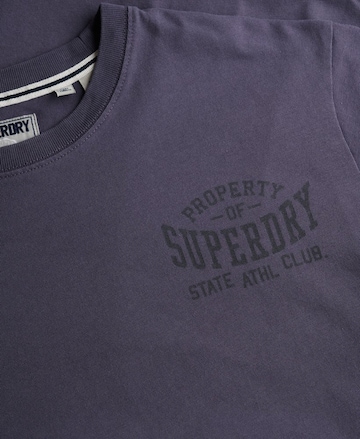 T-Shirt 'Athletic Essential' Superdry en bleu
