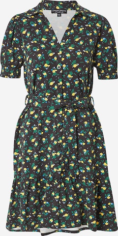 Dorothy Perkins Shirt Dress 'Lemon Ditsy' in Black: front