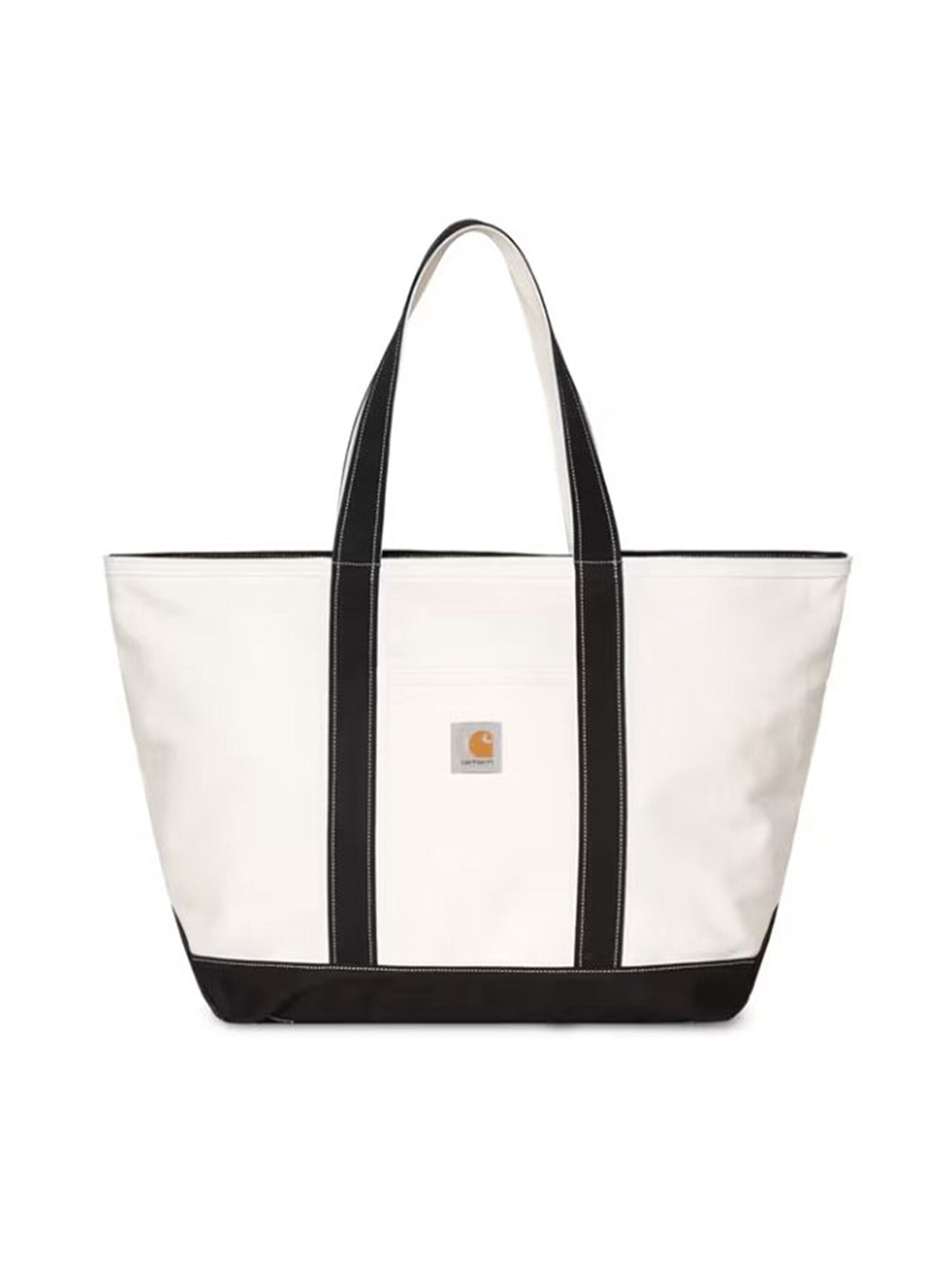 Carhartt WIP Shopper 'CANVAS BEACH TOTE NATURAL / BLACK' in Beige: voorkant