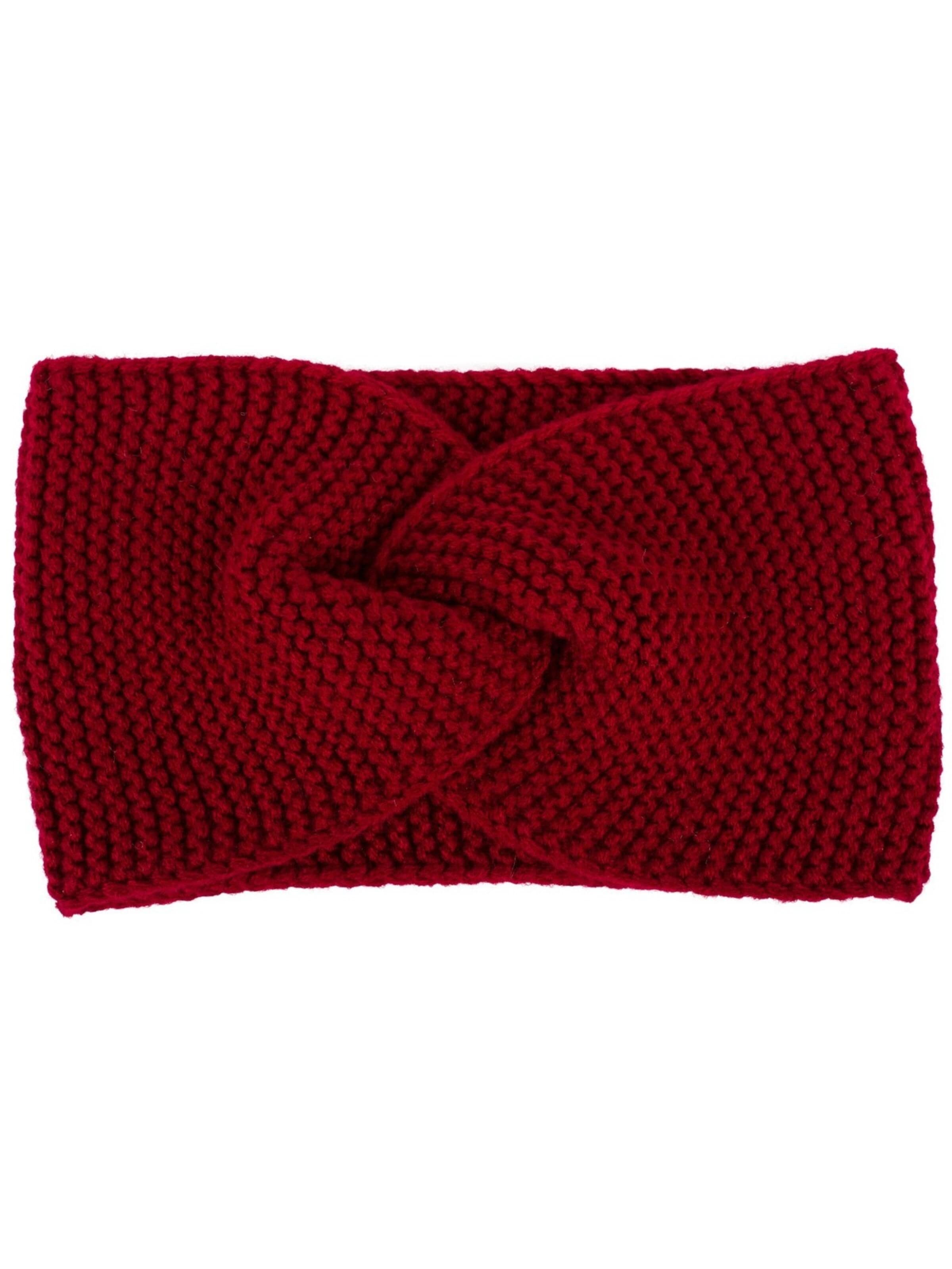 styleBREAKER Headband 'Krausstrick Stirnband Twist Knoten' in Red: front