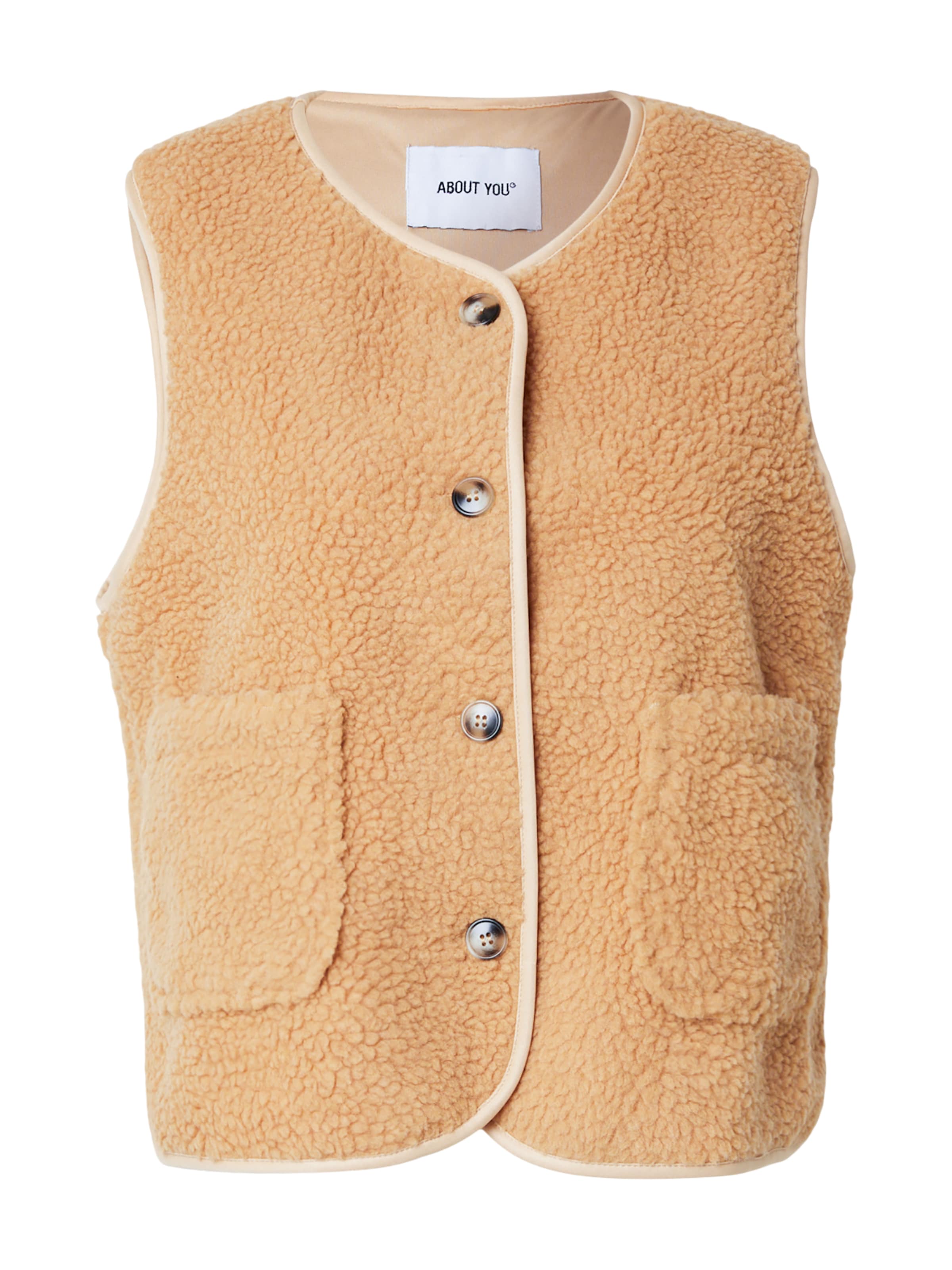 ABOUT YOU Weste 'Belinda' in Beige: Vorderseite