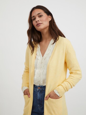 VILA Knitted Coat 'Ril' in Yellow