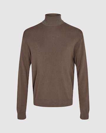 Pull-over 'Yakob' minimum en marron : devant