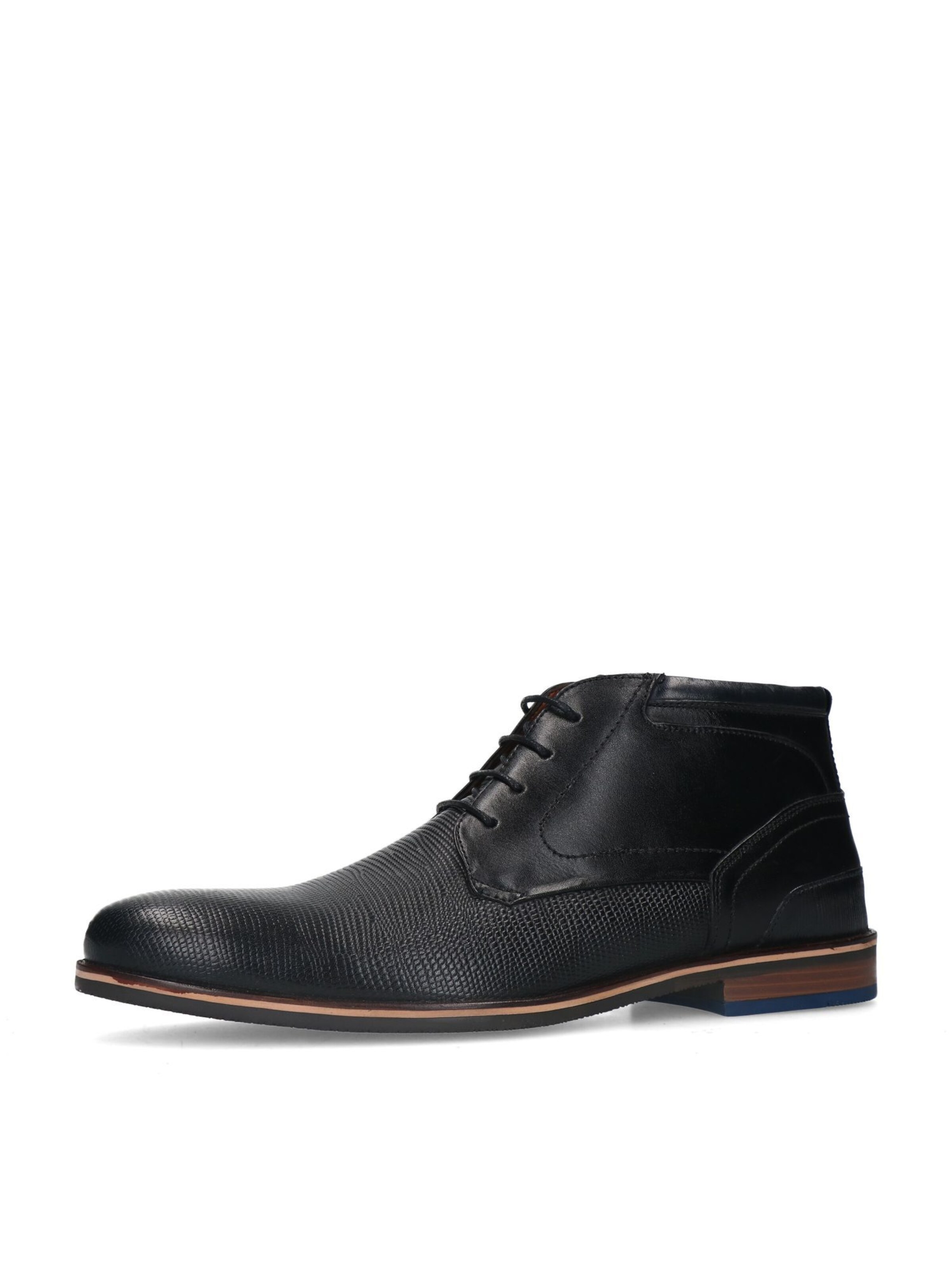 MANFIELD Lace-Up Boots in Black: front