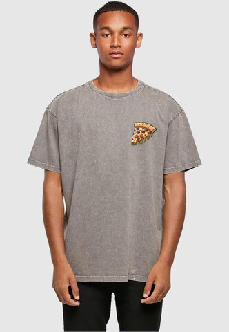 Merchcode Shirt 'Pizza Comic' in Grau: predná strana
