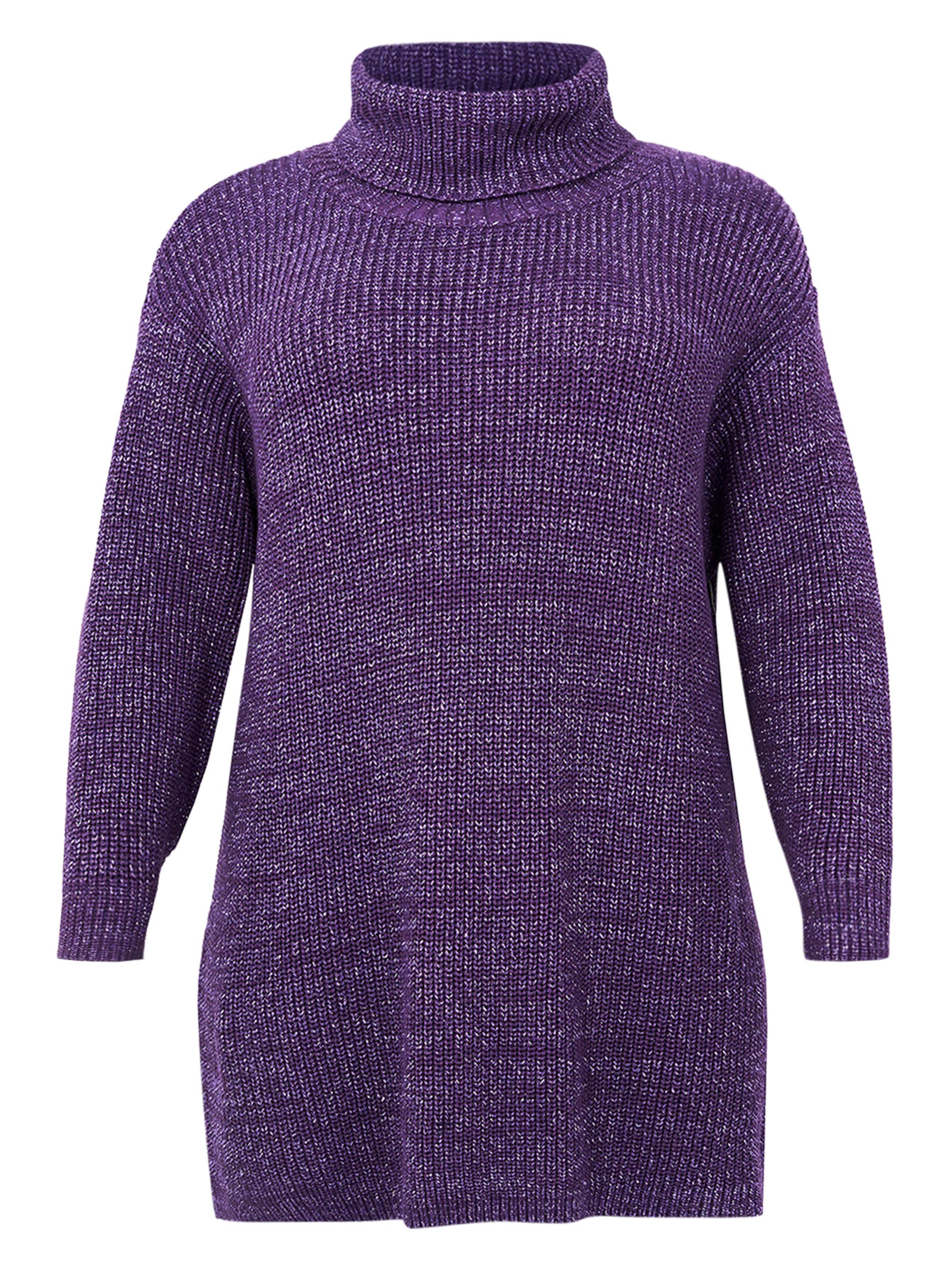 YOEK Trui in Lila: voorkant