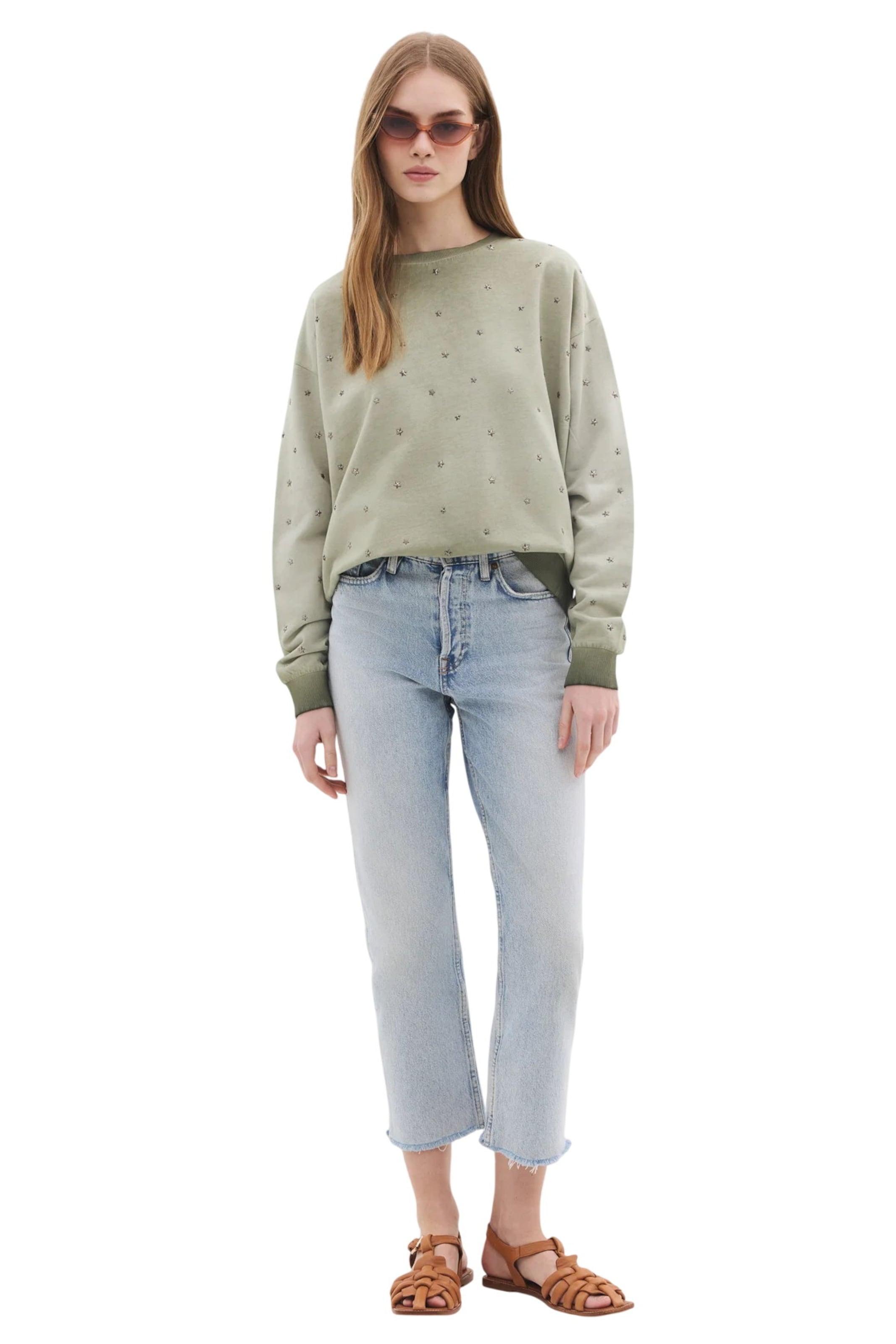 No Matter What Sweatshirt in Grün: Vorderseite