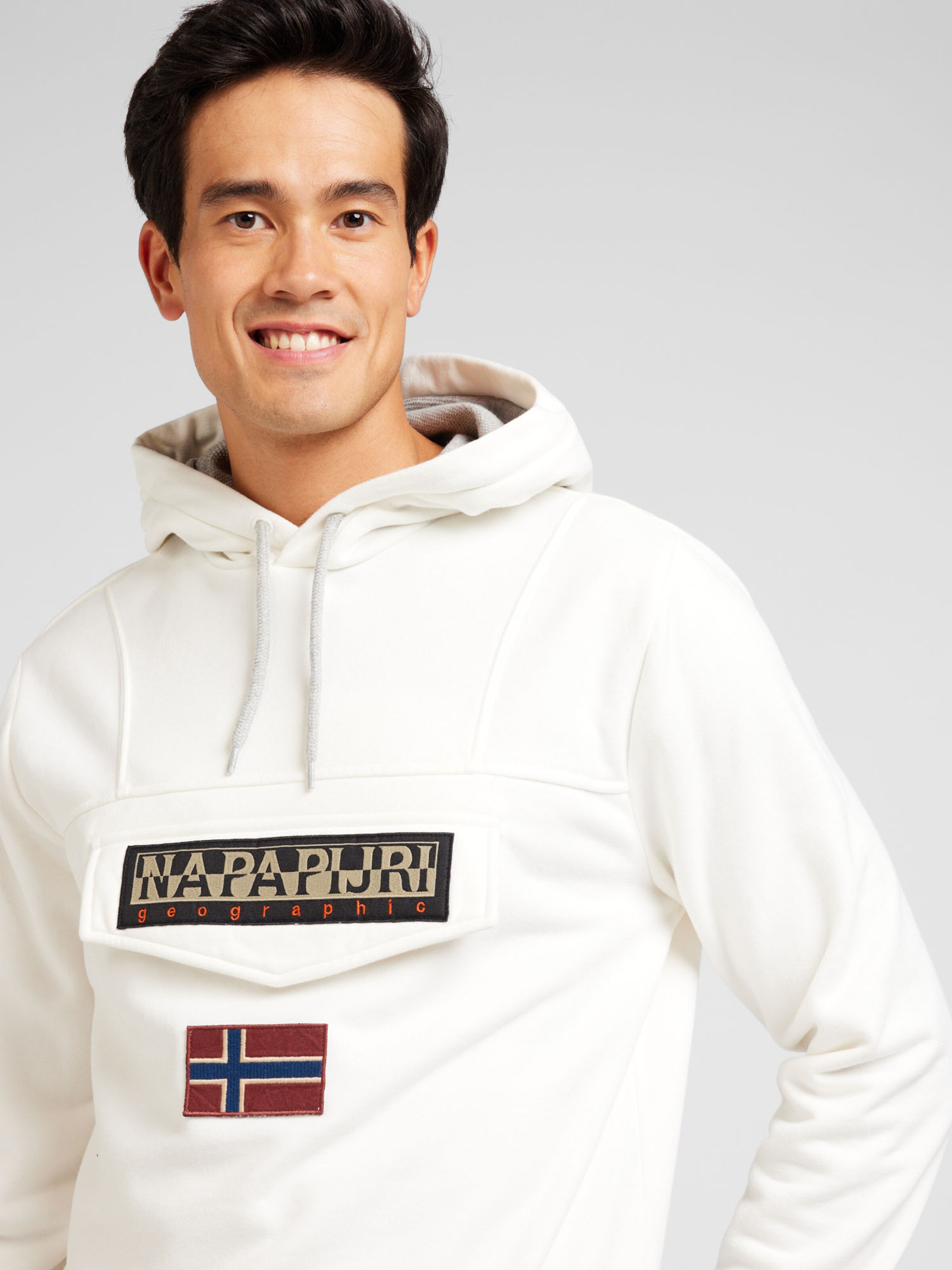 Napapijri white sweatshirt hotsell