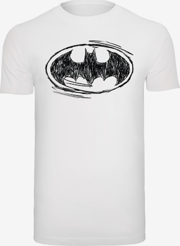 F4NT4STIC Shirt 'Batman' in Wit: voorkant