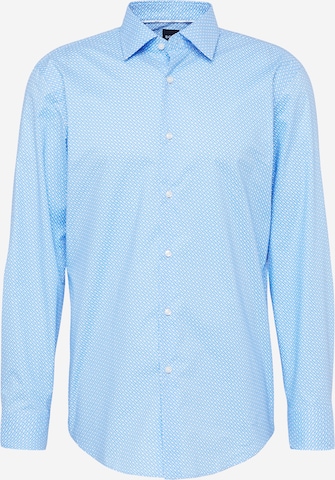 BOSS Button Up Shirt 'HANK' in Blue: front