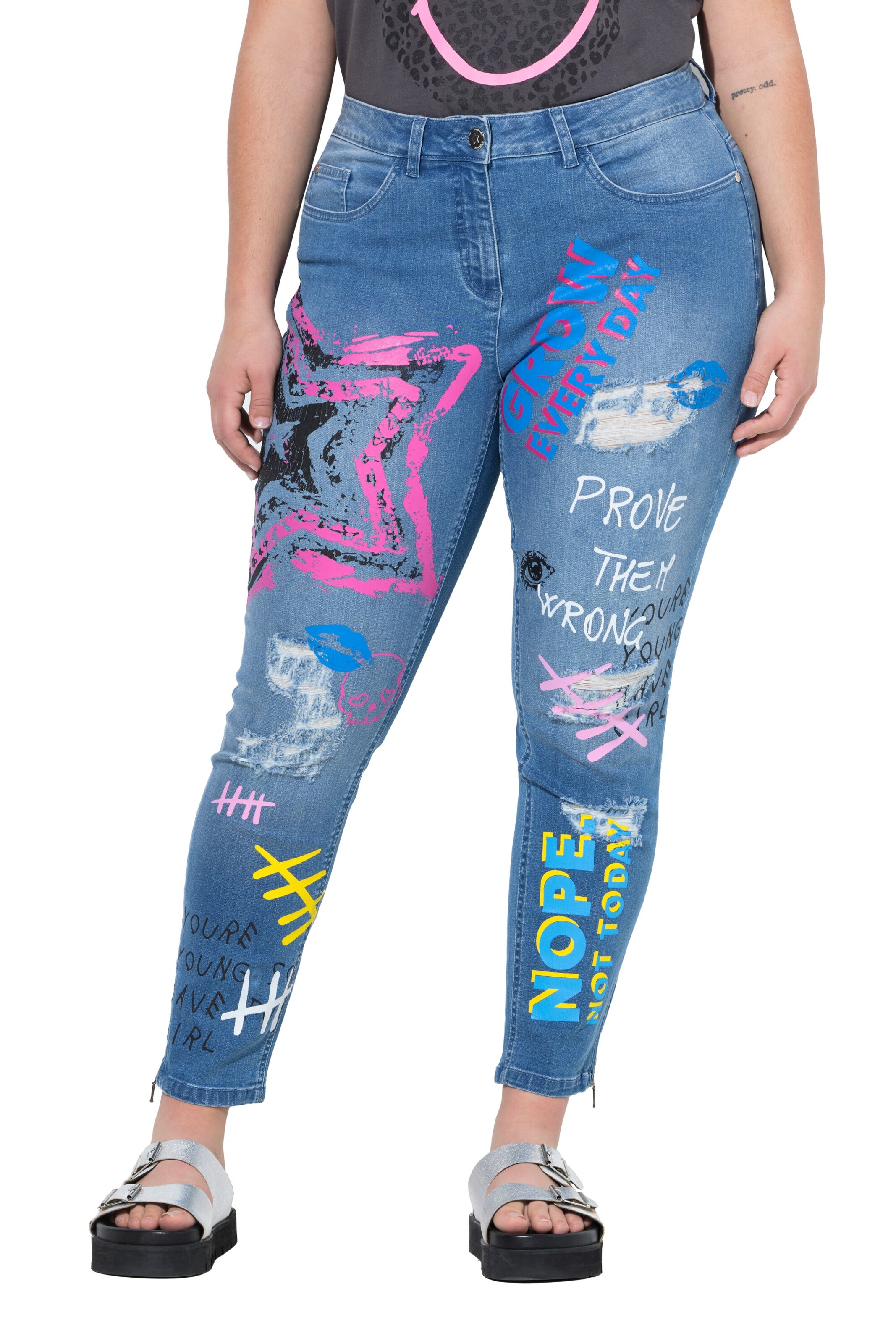 Angel of Style Slim fit Jeans in Blue: front