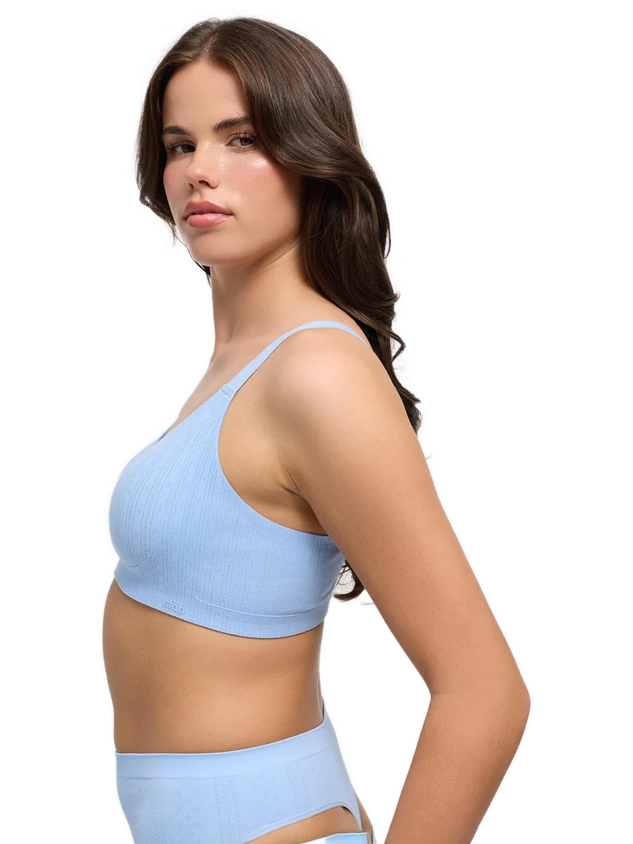 cfab Push-up BH 'Jaquard Seamless Compact Push-Up BH' in Blauw