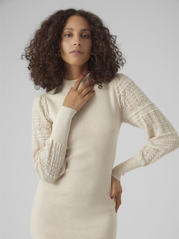 VERO MODA Strikkjole i beige