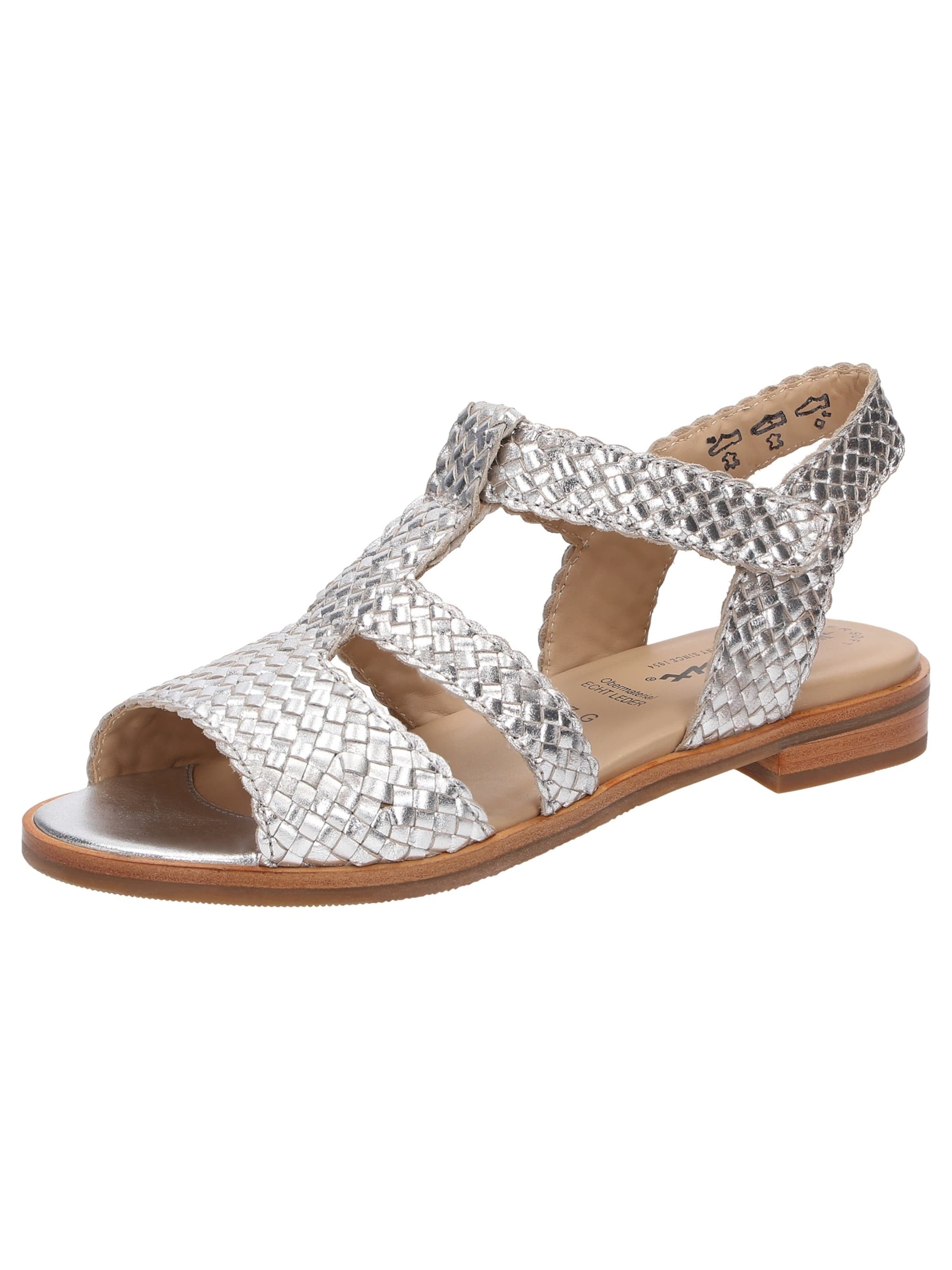 Sandales 'Cosinda-702' SIOUX en argent : devant