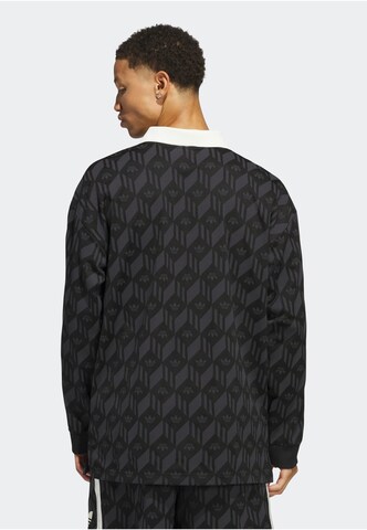 Sweat-shirt 'Jacquared Rugby' ADIDAS ORIGINALS en noir