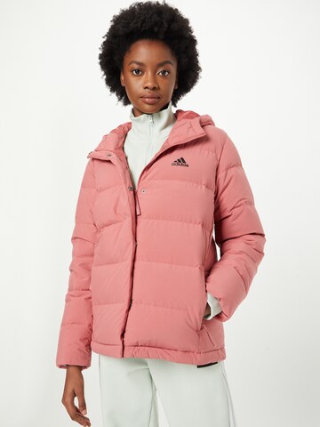 ADIDAS SPORTSWEAR Outdoorjacke 'Helionic Down' in Rot: predná strana