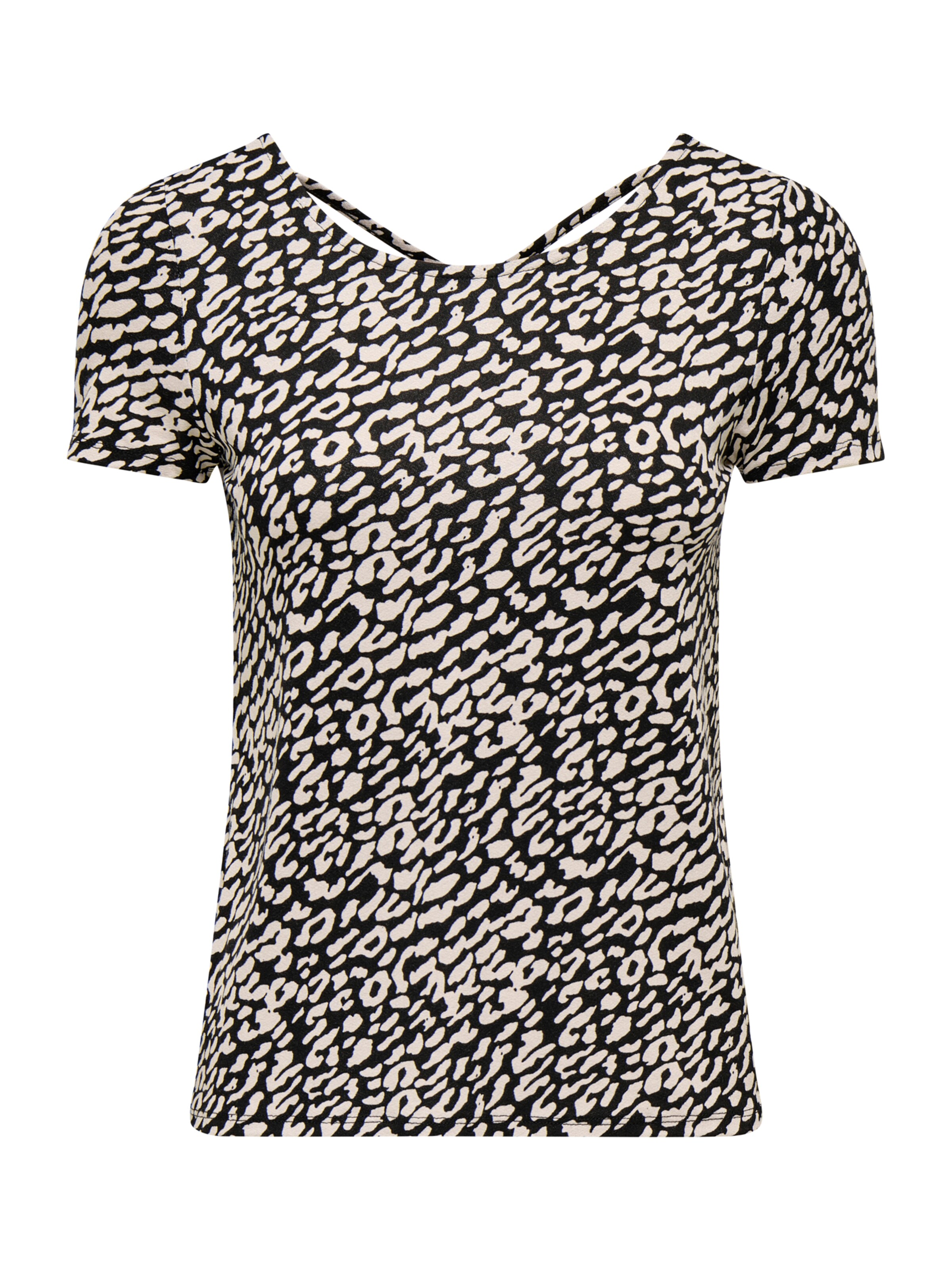 ONLY Shirt 'ONLBERA' in de kleur Zwart / Wit, Productweergave