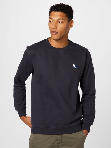 Cleptomanicx Sweatshirt 'Embro Gull' in Blau: predná strana