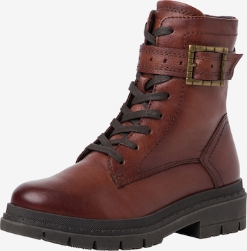 TAMARIS Lace-Up Ankle Boots in Brown: front