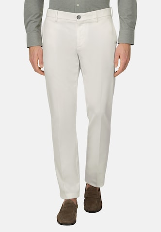 Boggi Milano Regular Chino in Wit: voorkant
