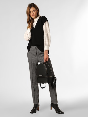 Regular Pantalon à plis COMMA en gris