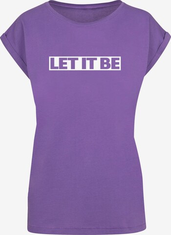 Merchcode Shirt 'Beatles -  Let it be' in Purple: front