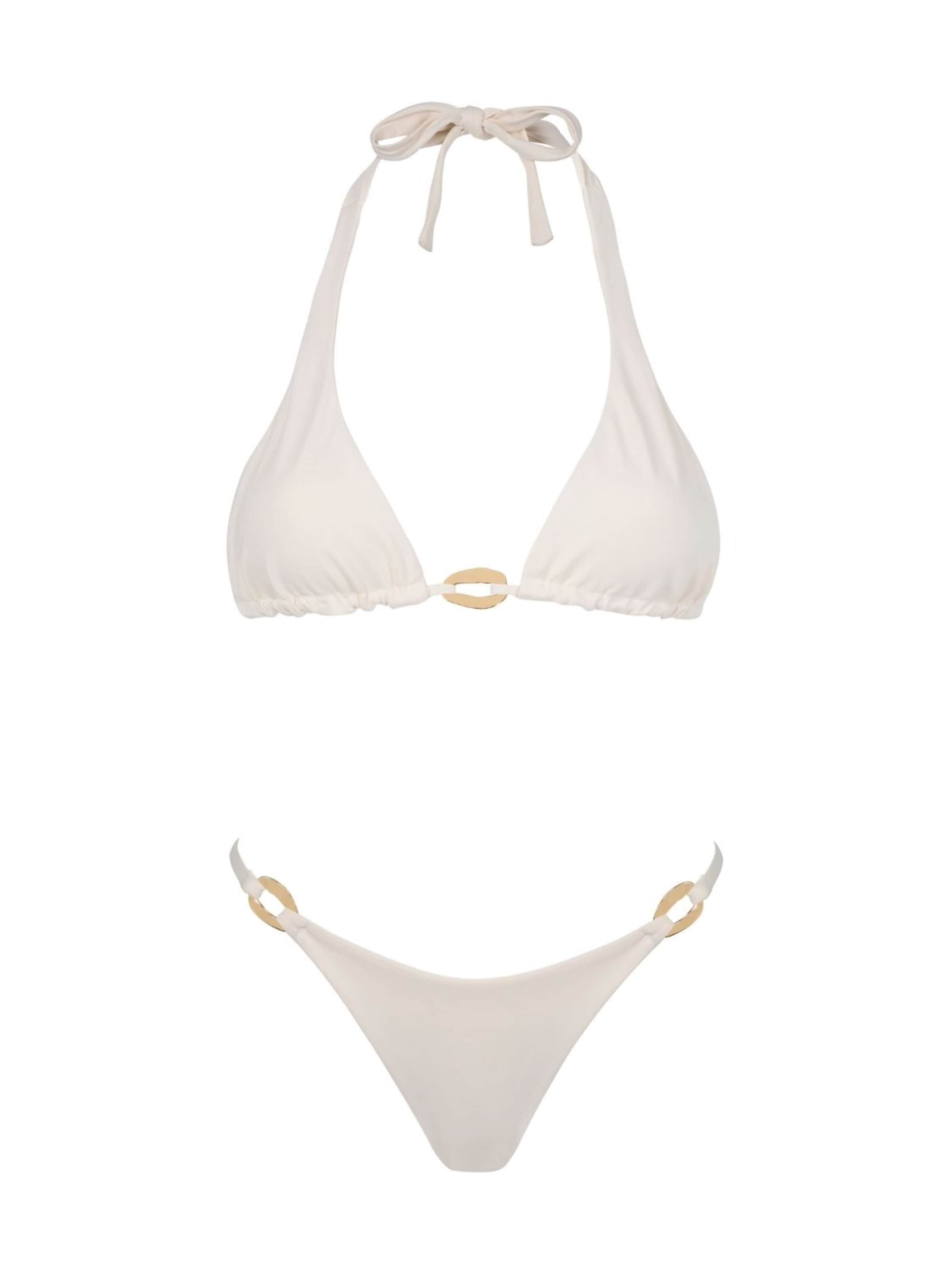 Bikini 'Capri Halter' Acuarela Brand en blanc : devant