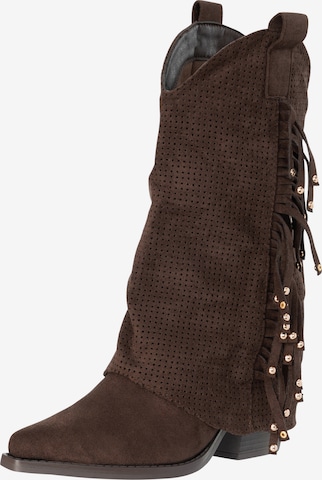 Bottes de cowboy Salinyang en marron : devant