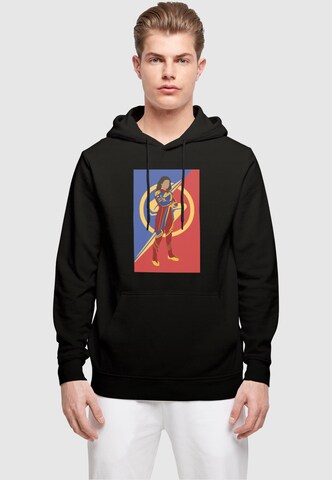 ABSOLUTE CULT Sweatshirt 'The Marvels - Cutout Pose' in Schwarz: Vorderseite