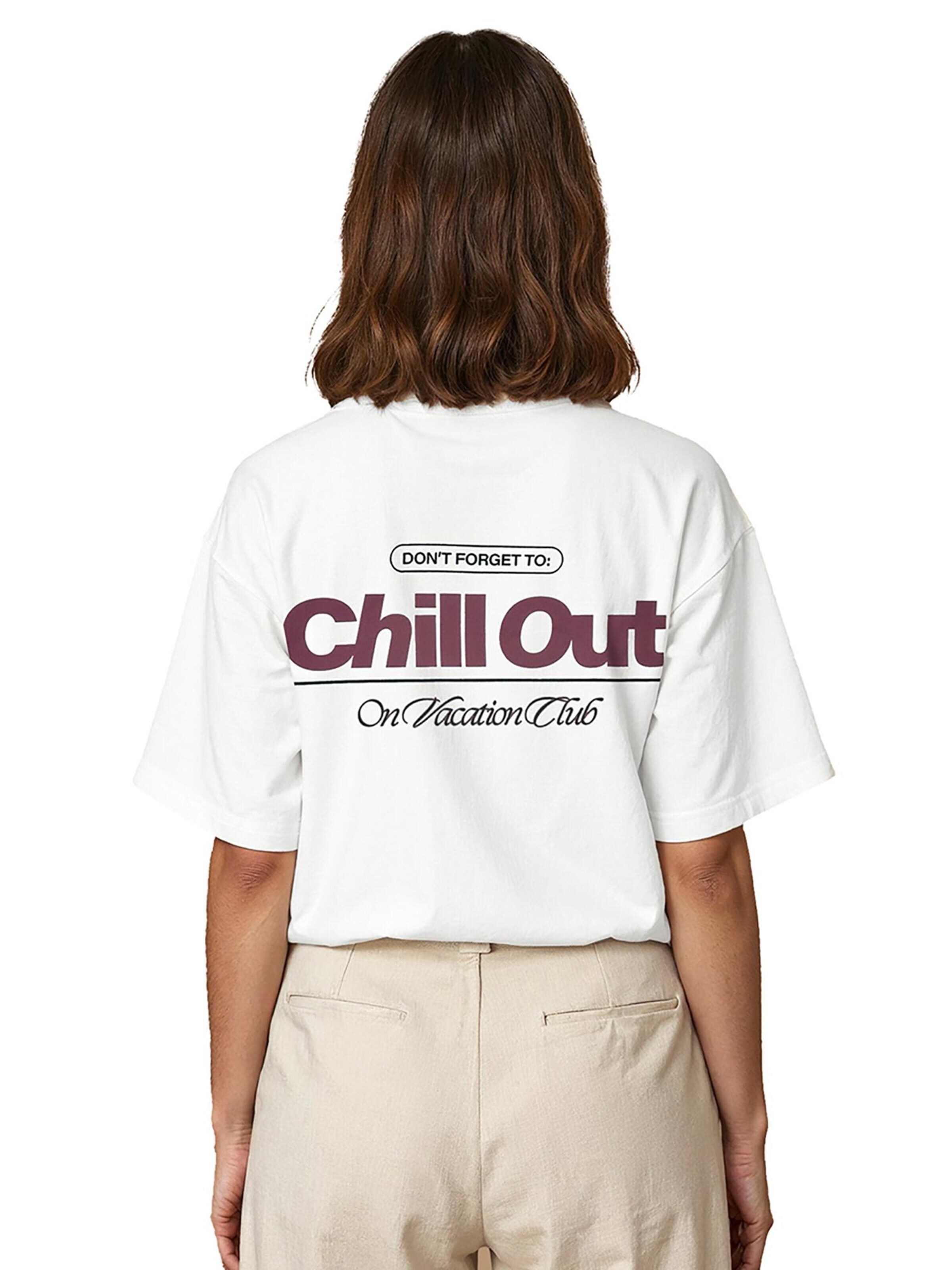 On Vacation Shirt 'Chill Out' in White