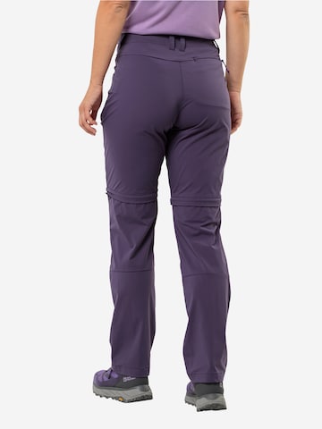 Regular Pantalon outdoor 'GLASTAL' JACK WOLFSKIN en violet