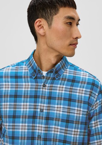 s.Oliver Regular fit Button Up Shirt in Blue