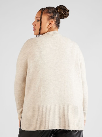 Vero Moda Curve Sweater 'Lefile' in Beige