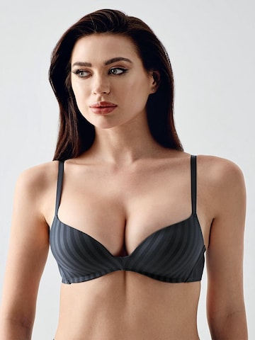 Push-up Soutien-gorge C&City en gris : devant