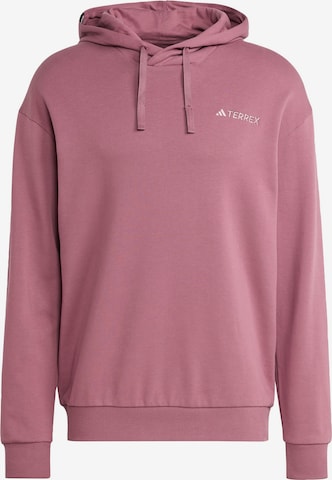 ADIDAS TERREX Athletic Sweatshirt in Pink: front