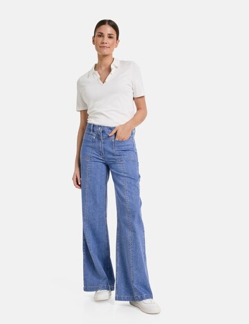 GERRY WEBER Wide Leg Bundfaltenjeans 'MIR' in Blau