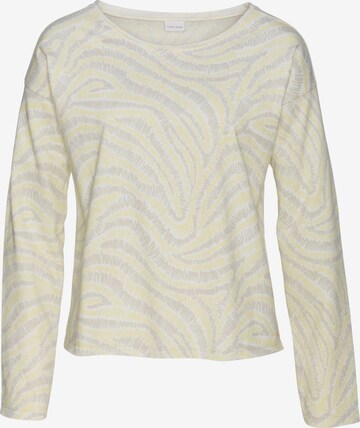 Sweat-shirt LASCANA en beige : devant