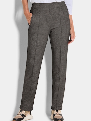 Regular Pantalon à plis 'Carla' Goldner en gris : devant