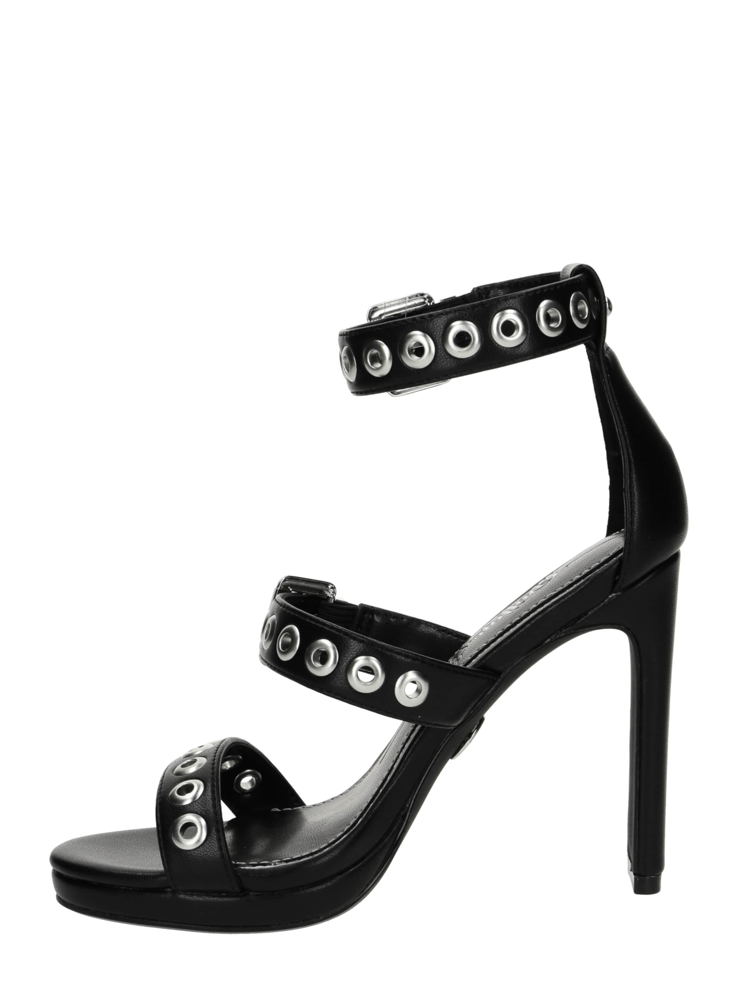 BUFFALO Sandały z rzemykami w kolorze czarny