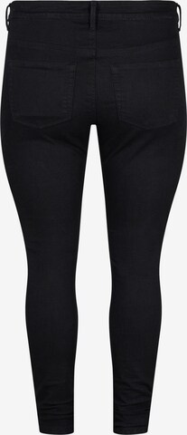 Zizzi Slimfit Jeans 'Amy' in Zwart