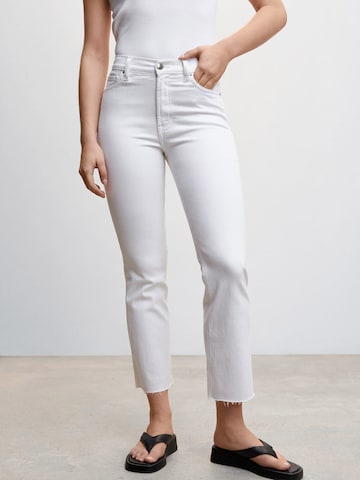 MANGO Regular Jeans 'Sienna' in Wit: voorkant