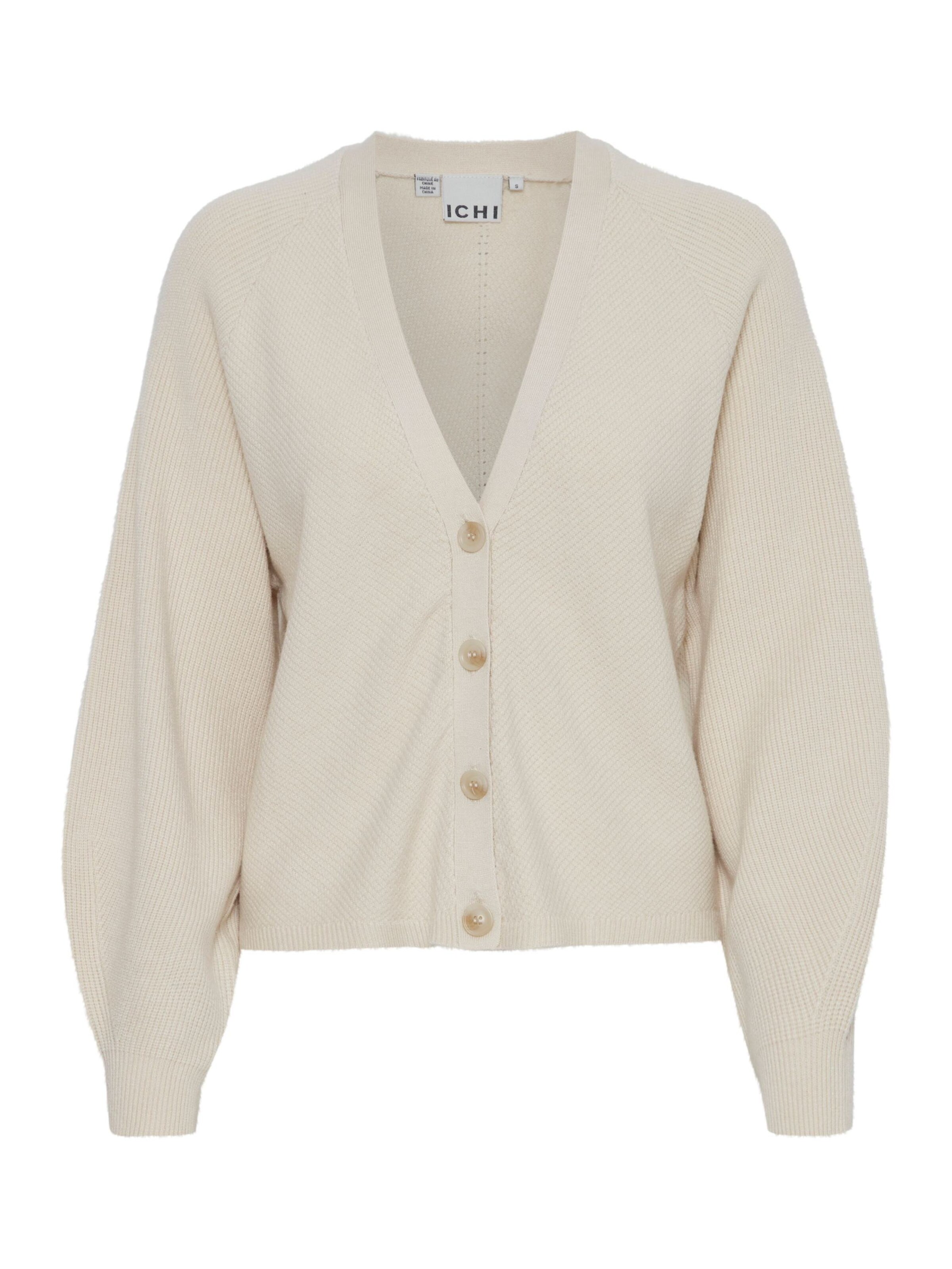ICHI Cardigan 'Boston' i beige: forside