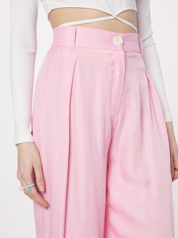 River Island Wide leg Pleat-front trousers in Pink