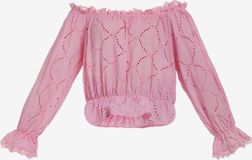 MYMO Blouse in Roze: voorkant