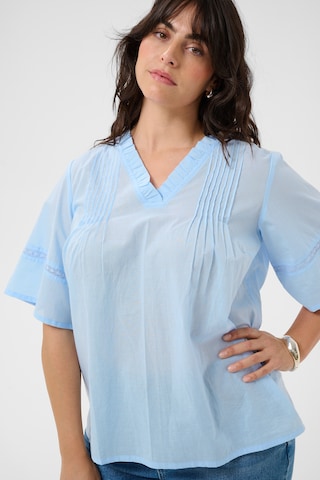 KAFFE CURVE Bluse 'Valeria' in Blau