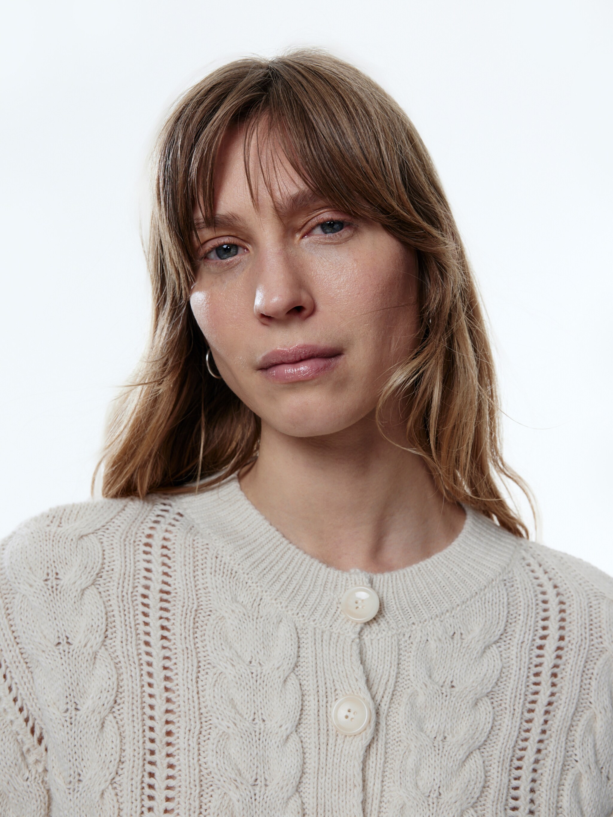 EDITED Producten Gebreid vest 'Urda' Crème