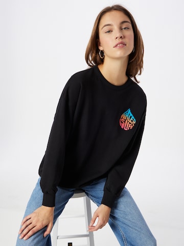 KnowledgeCotton Apparel Sweatshirt 'WATERAID' in Black: front